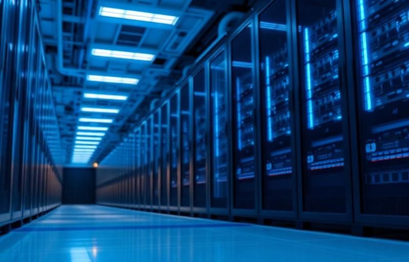 Data centre hot aisle
